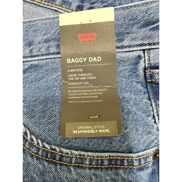 Levi's Womens High Rise Baggy Dad Straight Ankle Length Jeans PLus sz 16 W New - Picture 5 of 11